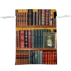 Books Library Bookshelf Bookshop  Lightweight Drawstring Pouch (xl) by Nexatart