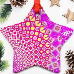 Digital Arts Fractals Futuristic Pink Ornament (star)