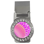 Digital Arts Fractals Futuristic Pink Money Clips (CZ)  Front