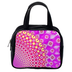 Digital Arts Fractals Futuristic Pink Classic Handbag (One Side)