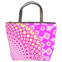 Digital Arts Fractals Futuristic Pink Bucket Bag