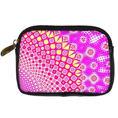 Digital Arts Fractals Futuristic Pink Digital Camera Leather Case