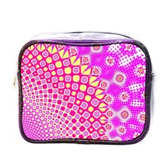 Digital Arts Fractals Futuristic Pink Mini Toiletries Bag (One Side)