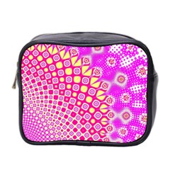 Digital Arts Fractals Futuristic Pink Mini Toiletries Bag (Two Sides)