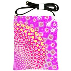 Digital Arts Fractals Futuristic Pink Shoulder Sling Bag by Nexatart