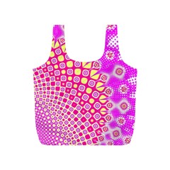 Digital Arts Fractals Futuristic Pink Full Print Recycle Bag (S)