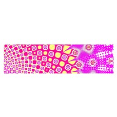 Digital Arts Fractals Futuristic Pink Satin Scarf (Oblong)