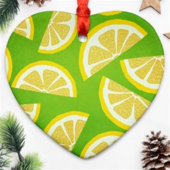 Lemon Fruit Healthy Fruits Food Ornament (heart)