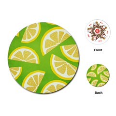 Lemon Fruit Healthy Fruits Food Playing Cards Single Design (round) by Nexatart