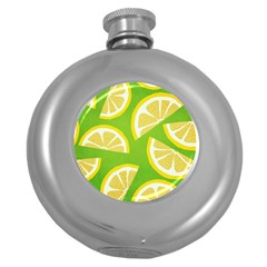 Lemon Fruit Healthy Fruits Food Round Hip Flask (5 Oz) by Nexatart