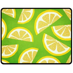 Lemon Fruit Healthy Fruits Food Fleece Blanket (medium)  by Nexatart