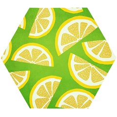 Lemon Fruit Healthy Fruits Food Wooden Puzzle Hexagon by Nexatart