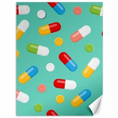 Pills Medicines Seamless Pattern Blue Background Canvas 36  X 48  by Nexatart