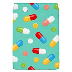 Pills Medicines Seamless Pattern Blue Background Removable Flap Cover (L)