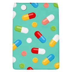 Pills Medicines Seamless Pattern Blue Background Removable Flap Cover (S)