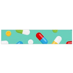 Pills Medicines Seamless Pattern Blue Background Small Flano Scarf