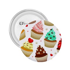 Seamless Pattern Yummy Colored Cupcakes 2 25  Buttons by Nexatart