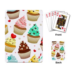 Seamless Pattern Yummy Colored Cupcakes Playing Cards Single Design (rectangle)