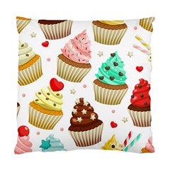 Seamless Pattern Yummy Colored Cupcakes Standard Cushion Case (two Sides) by Nexatart