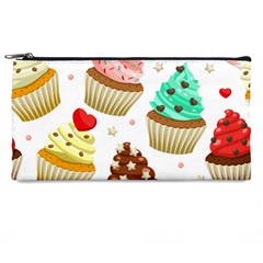 Seamless Pattern Yummy Colored Cupcakes Pencil Cases by Nexatart