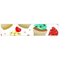 Seamless Pattern Yummy Colored Cupcakes Small Flano Scarf