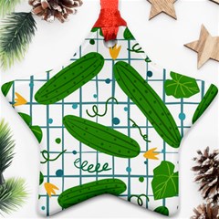 Seamless Pattern With Cucumber Star Ornament (two Sides)