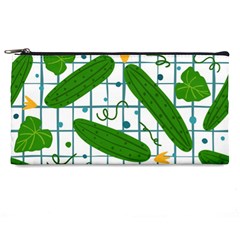 Seamless Pattern With Cucumber Pencil Cases by Nexatart