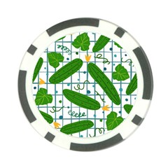 Seamless Pattern With Cucumber Poker Chip Card Guard (10 Pack)