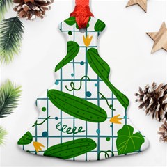 Seamless Pattern With Cucumber Christmas Tree Ornament (two Sides)