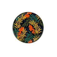 Fashionable Seamless Tropical Pattern With Bright Green Blue Plants Leaves Hat Clip Ball Marker by Nexatart