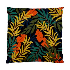 Fashionable Seamless Tropical Pattern With Bright Green Blue Plants Leaves Standard Cushion Case (two Sides) by Nexatart