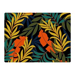 Fashionable Seamless Tropical Pattern With Bright Green Blue Plants Leaves Double Sided Flano Blanket (mini)  by Nexatart