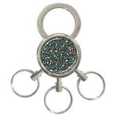 Flowering Branches Seamless Pattern 3-ring Key Chain by Nexatart