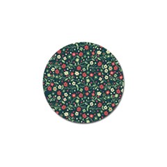 Flowering Branches Seamless Pattern Golf Ball Marker by Nexatart