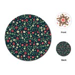 Flowering Branches Seamless Pattern Playing Cards Single Design (Round) Front