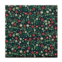 Flowering Branches Seamless Pattern Face Towel