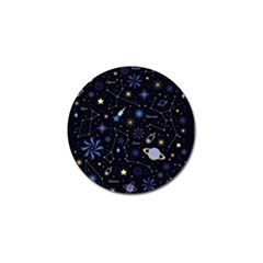 Starry Night  Space Constellations  Stars  Galaxy  Universe Graphic  Illustration Golf Ball Marker (10 Pack) by Nexatart