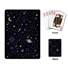 Starry Night  Space Constellations  Stars  Galaxy  Universe Graphic  Illustration Playing Cards Single Design (rectangle)