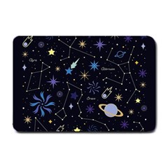 Starry Night  Space Constellations  Stars  Galaxy  Universe Graphic  Illustration Small Doormat  by Nexatart