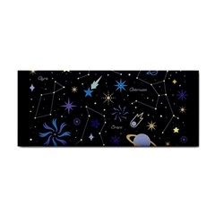 Starry Night  Space Constellations  Stars  Galaxy  Universe Graphic  Illustration Hand Towel by Nexatart