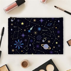 Starry Night  Space Constellations  Stars  Galaxy  Universe Graphic  Illustration Cosmetic Bag (large) by Nexatart