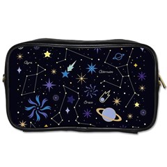 Starry Night  Space Constellations  Stars  Galaxy  Universe Graphic  Illustration Toiletries Bag (two Sides) by Nexatart