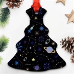 Starry Night  Space Constellations  Stars  Galaxy  Universe Graphic  Illustration Christmas Tree Ornament (Two Sides) Front