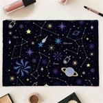 Starry Night  Space Constellations  Stars  Galaxy  Universe Graphic  Illustration Cosmetic Bag (XXL) Front