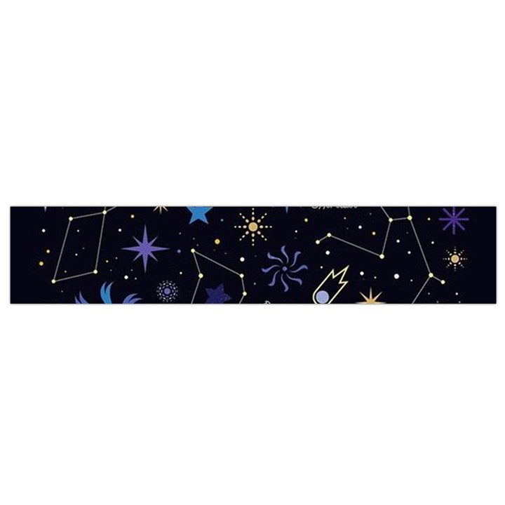 Starry Night  Space Constellations  Stars  Galaxy  Universe Graphic  Illustration Small Flano Scarf