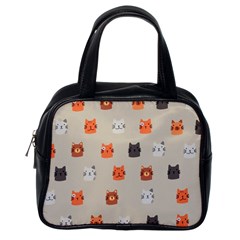 Cat Faces Pattern Classic Handbag (one Side) by Nexatart