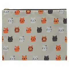 Cat Faces Pattern Cosmetic Bag (xxxl) by Nexatart