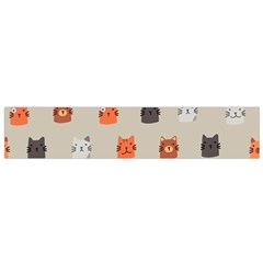 Cat Faces Pattern Small Flano Scarf