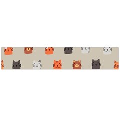 Cat Faces Pattern Large Flano Scarf 