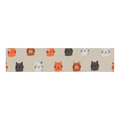 Cat Faces Pattern Velvet Scrunchie by Nexatart